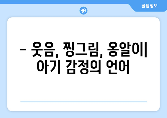 아기의 감정 표현 이해하기